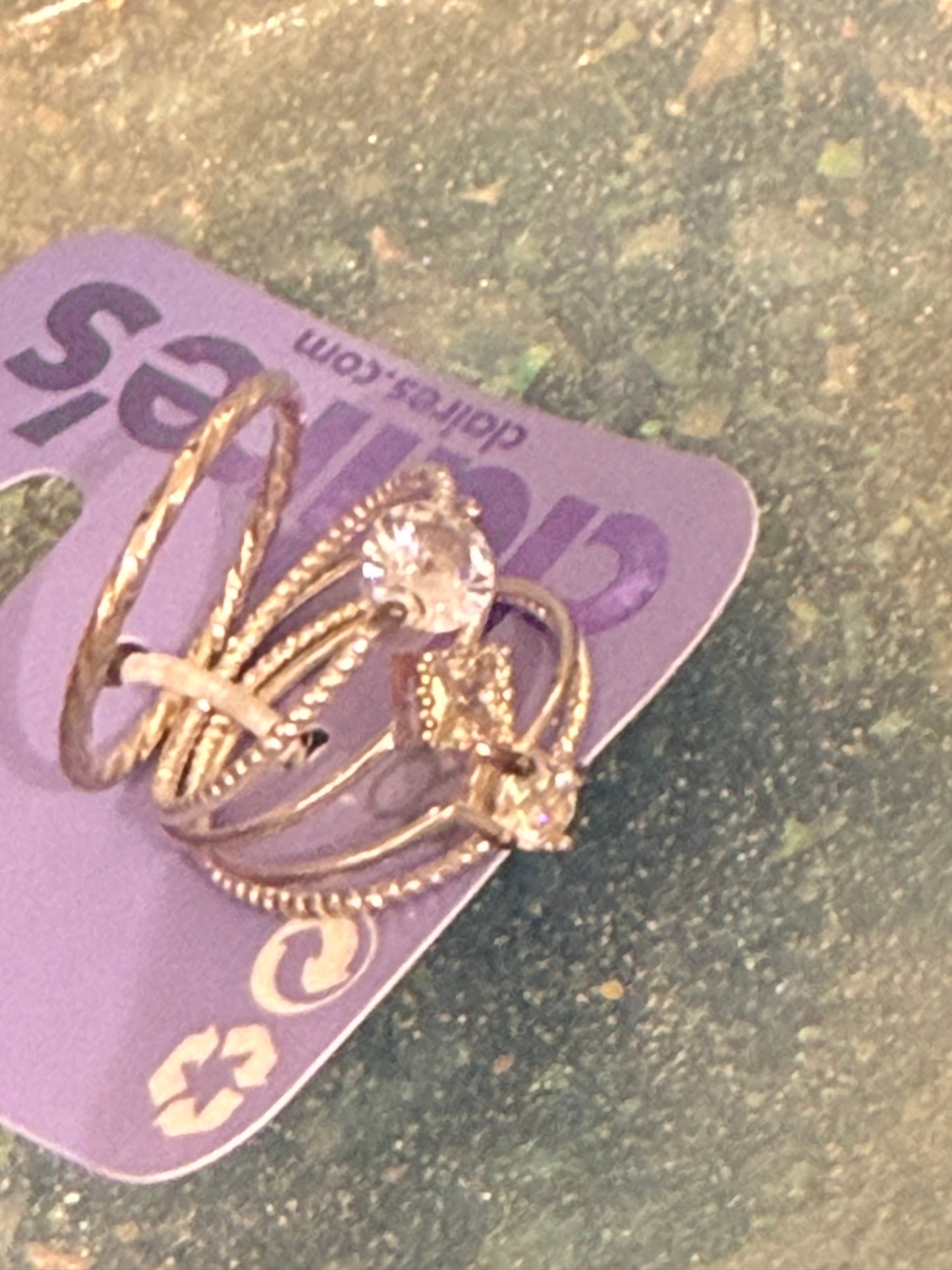 Claire’s real cubic zircon ring Stack Pack of 5