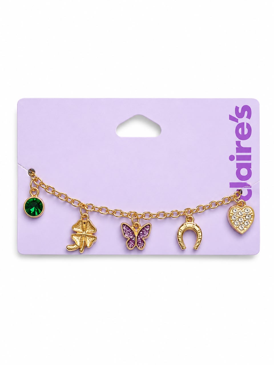 Claire's Metal Charm Bracelet With Seven Different Charms