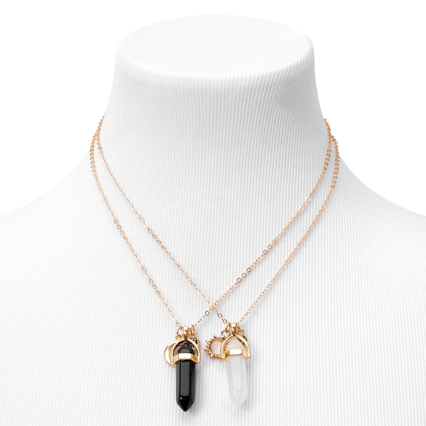 Claire’s Celestial Black and White Gemstone Necklace