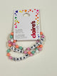 Claire’s pastel beaded pack of 3 peace dream and love adjustable bracelet