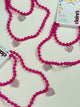 Claire’s beaded necklace and bracelet set with glittery heart charm