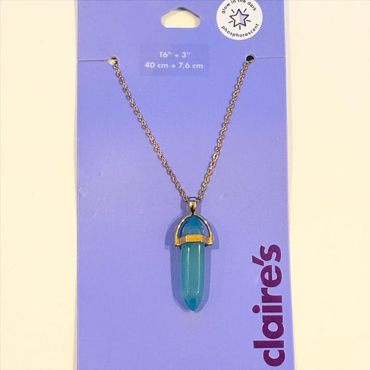 Claire's Glow In The Dark Celestial Gem Necklace