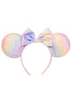 Disney original pastel glitter ombré headband with satin bow detail