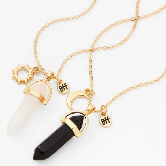 Claire’s Celestial Black and White Gemstone Necklace