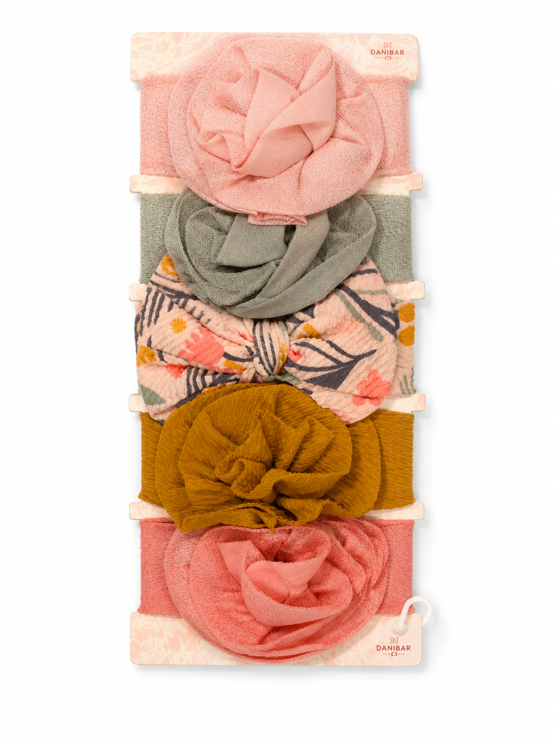 Curls & Pearls Flower Patterned Baby Headbands