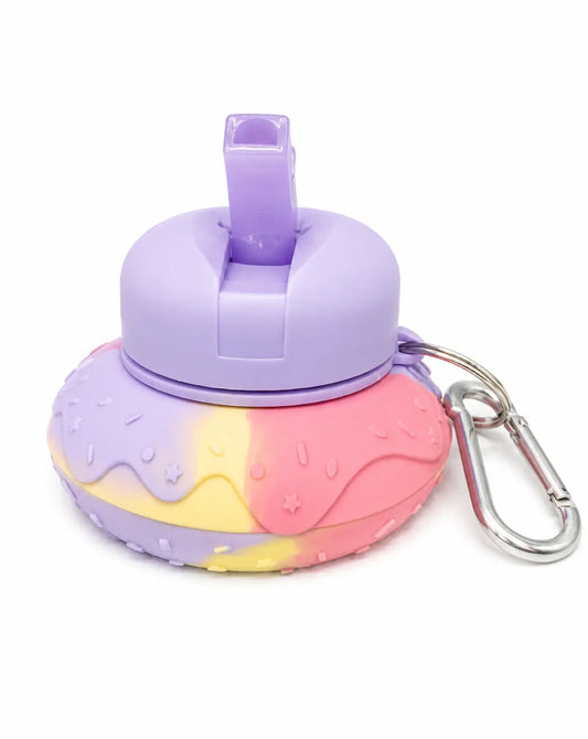 Soft Doughnut Water Bottle with Carabiner