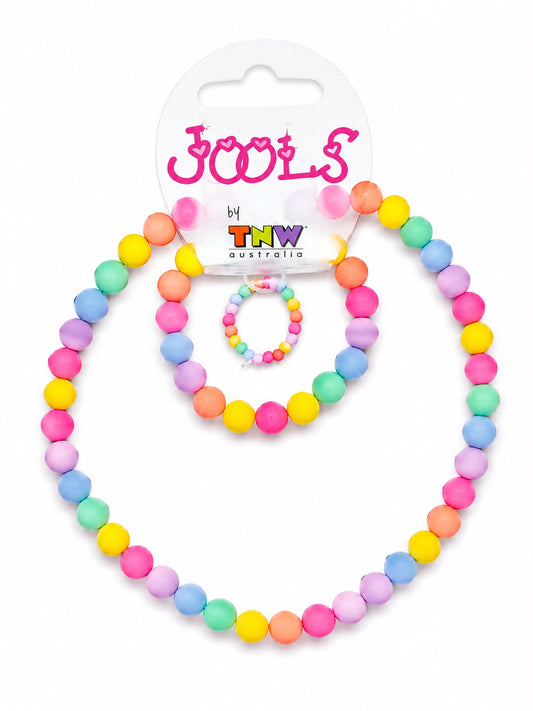 Jools Australia beaded necklace and ring set