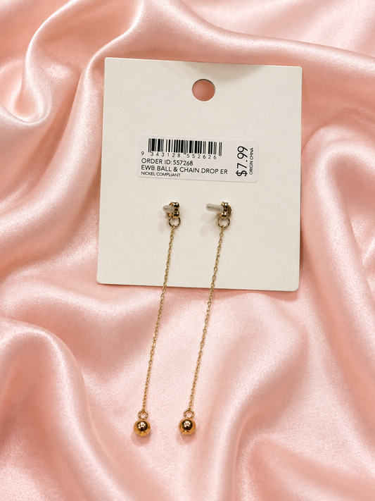 Colette by Colette Hayman Australia Tiny Studs with Ball and Chain