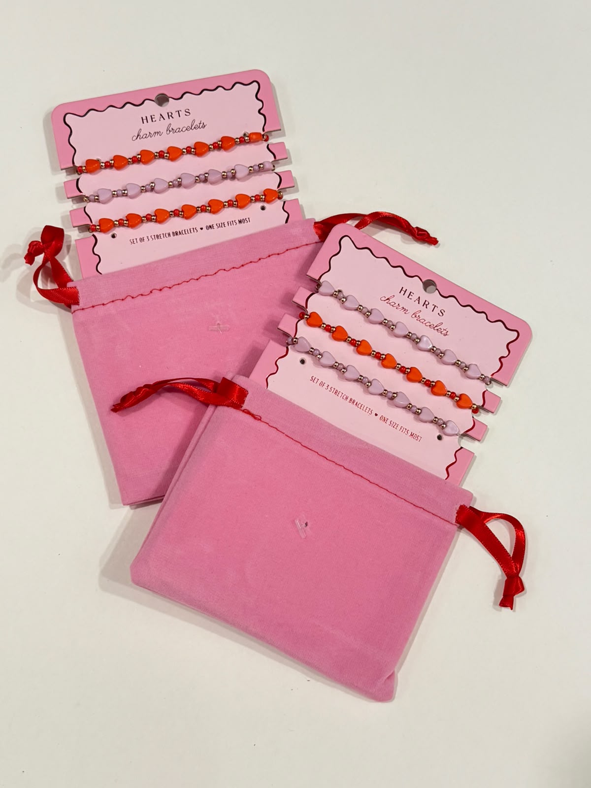 Barnes and Noble Heart Charm Bracelet with Pouch