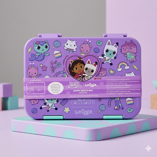 Smiggles Purple Gabby Doll House Bento Box