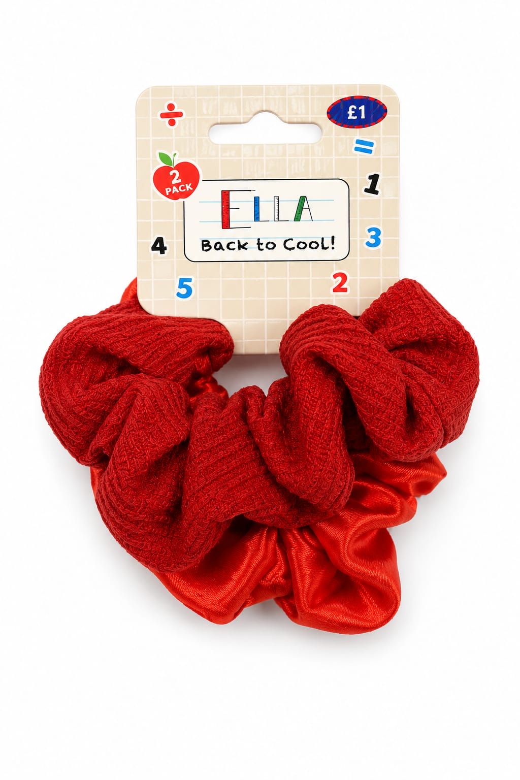 Ella Back 2 Cool B&M Stores UK Pack of 2 Medium Scrunchies