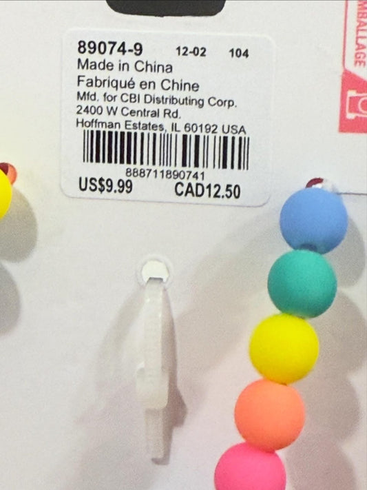Claire’s beaded multi bracelet necklace and ring set with hanging flower charms