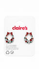 Claire’s stone studded garland and bow studs medium size