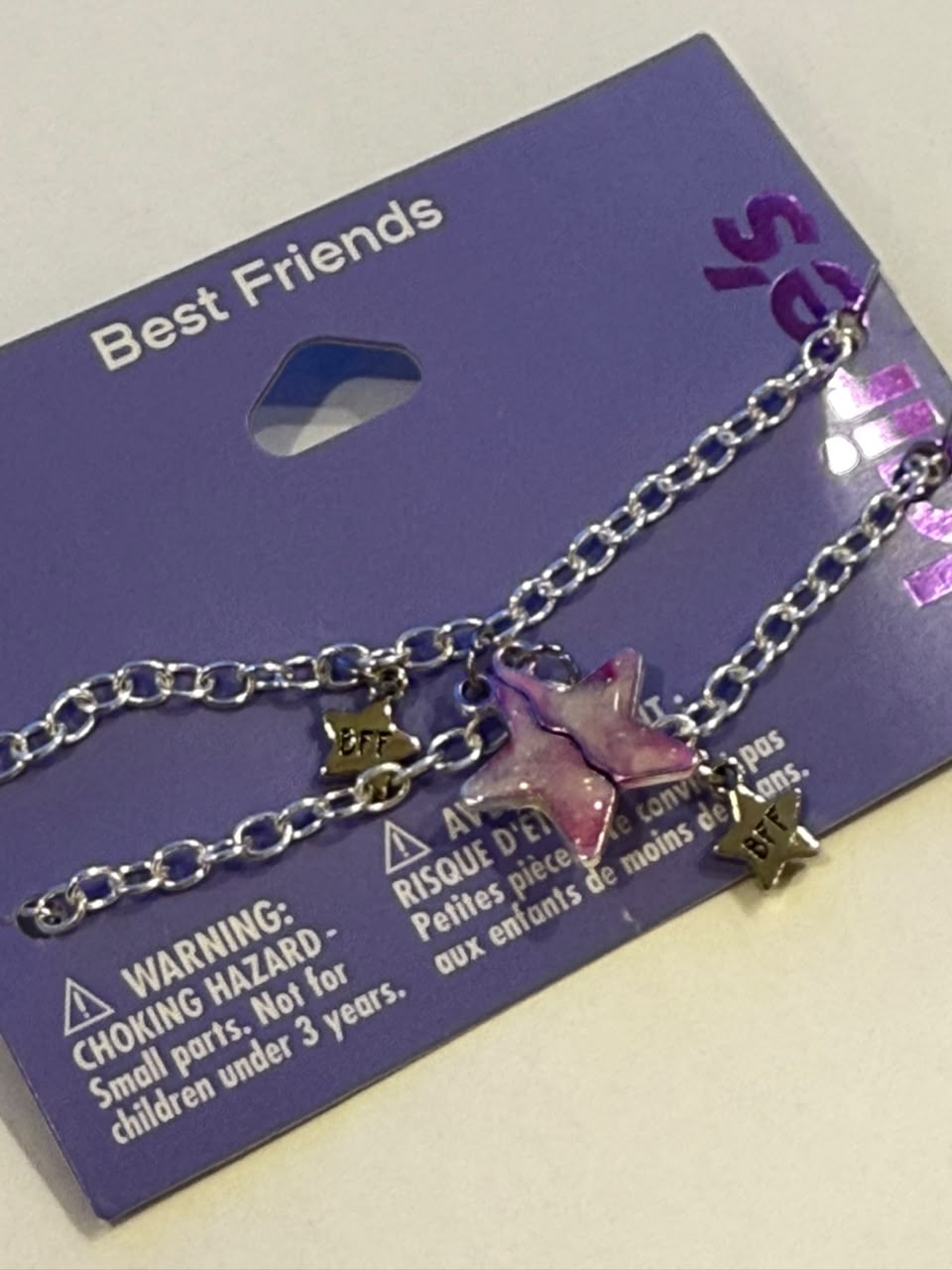Claire’s tear and Share Bff Star Bracelet Pack of 2 with Magnetic Star Charm