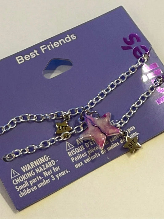 Claire’s tear and Share Bff Star Bracelet Pack of 2 with Magnetic Star Charm