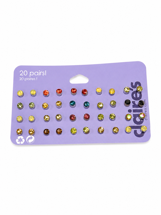 Claire’s pack of 20 rainbow studs ( sensitive solutions)