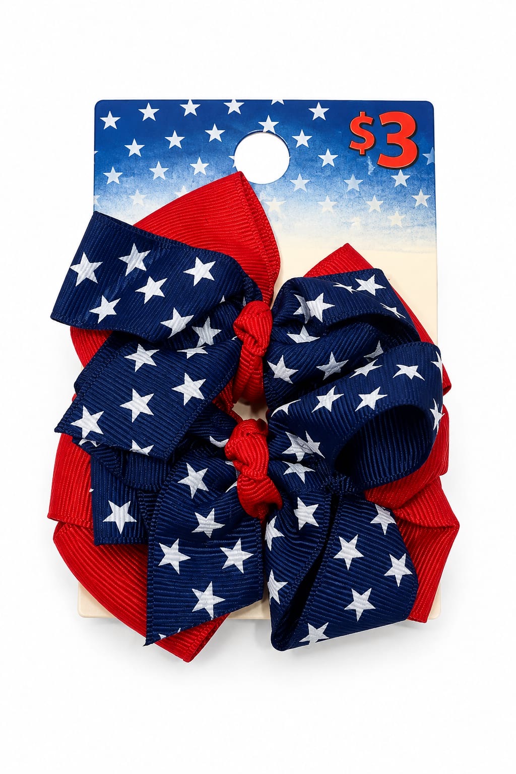 Red &Blue Star Medium Bow Pack Of 2