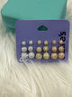 Claire’s multi size round glitter and stone studs in silver gold and rose gold