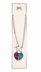 Justice pack of 2 magnetic heart best friends forever necklace with stone detail