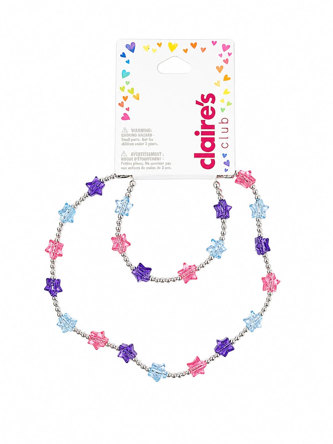 Claire’s Star Glitter Necklace & Bracelet Set