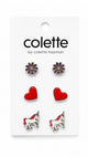 Colette by Colette Hayman Unicorn Heart &Daisy Studs