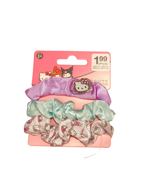 Hello Kitty and Friends Pack of 3 Satin Hair Scrunchies