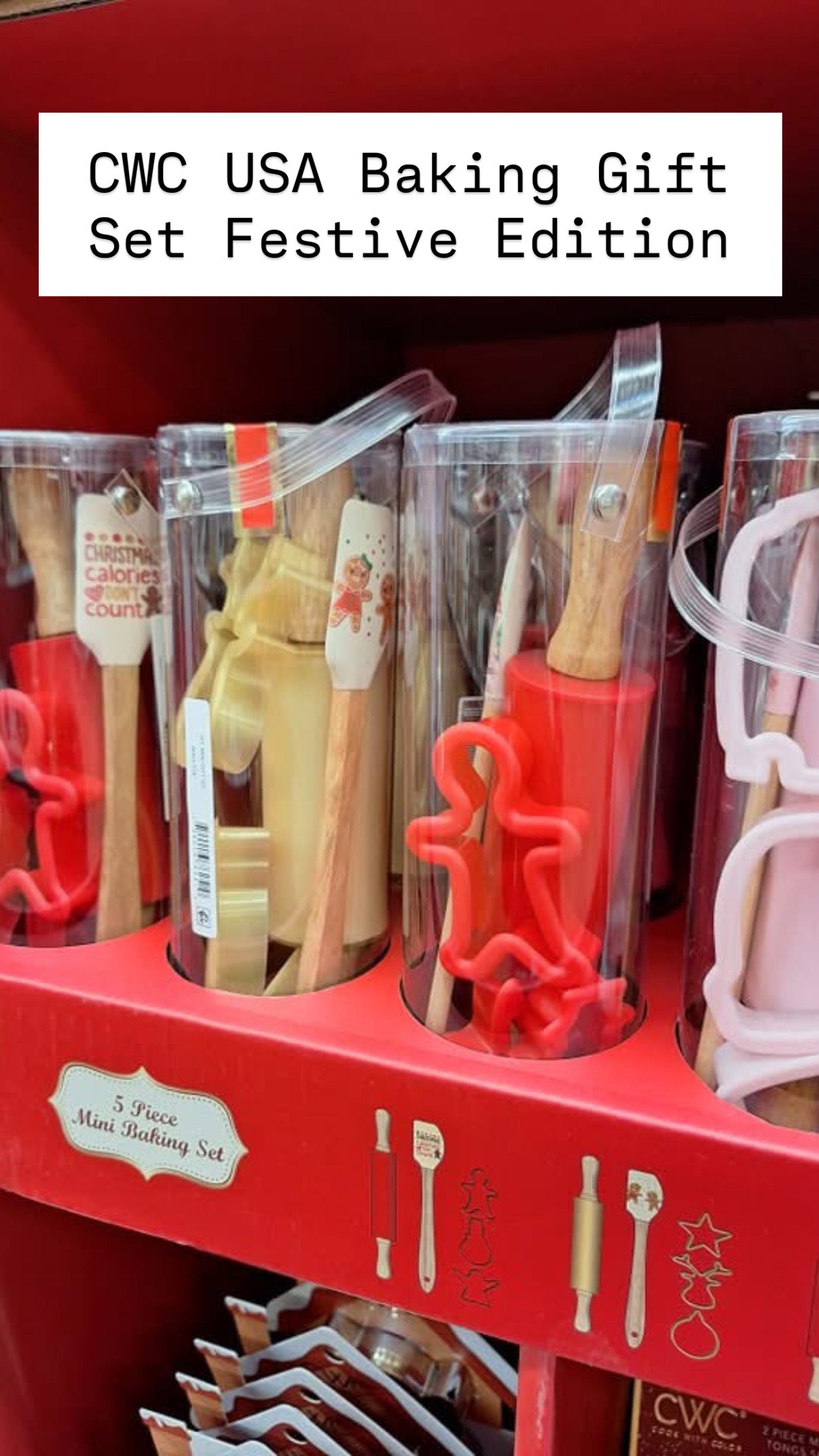 CWC USA 5 Piece Mini Baking Gift Set Festive Collection