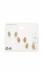 ICING UK Stone Studded Leaf Studs