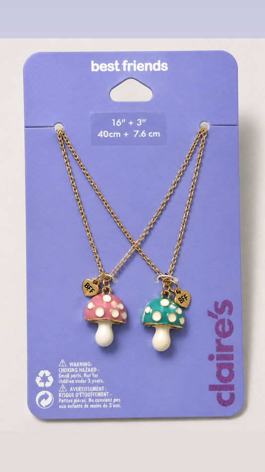 Claire’s BFF Necklace Set of 2 Mushrooms