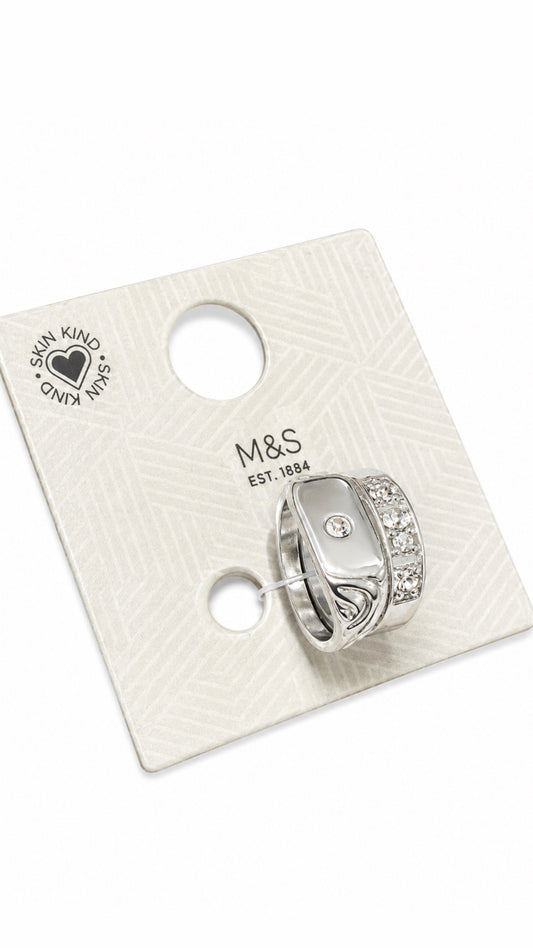 Marks & Spencer’s Silver Chunky Rings Set
