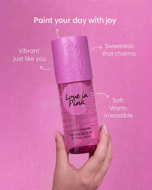 Dear Body Eau De Parfum 95ml mist Love In Pink