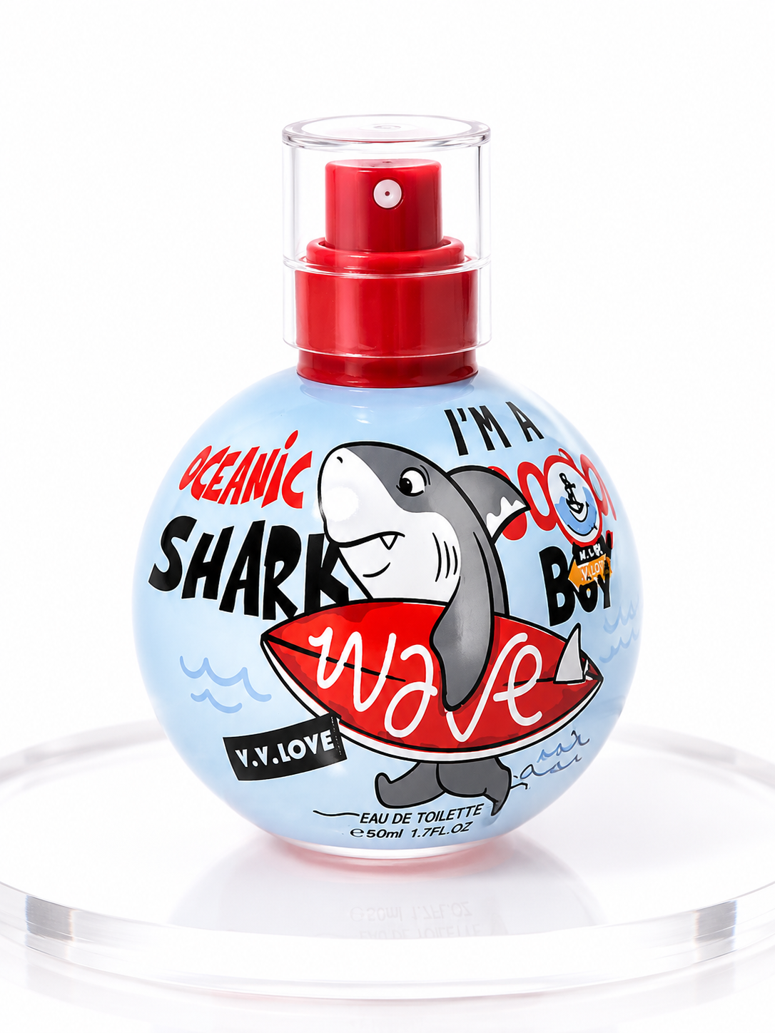 Oceanic Shark Wave Boys Perfume In Glass Bottle 50ml