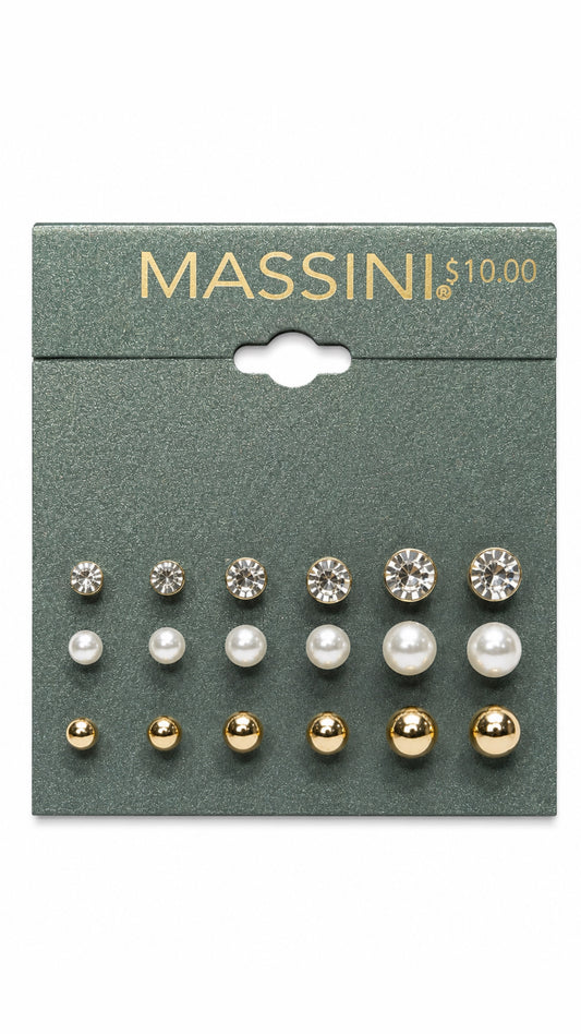 Massini pair of 9 day to night wear studs