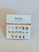 Bershka mix metal 8 pair studs