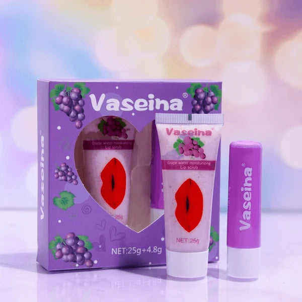 Vaseina Lip Scrub & Lip Balm Gift Set