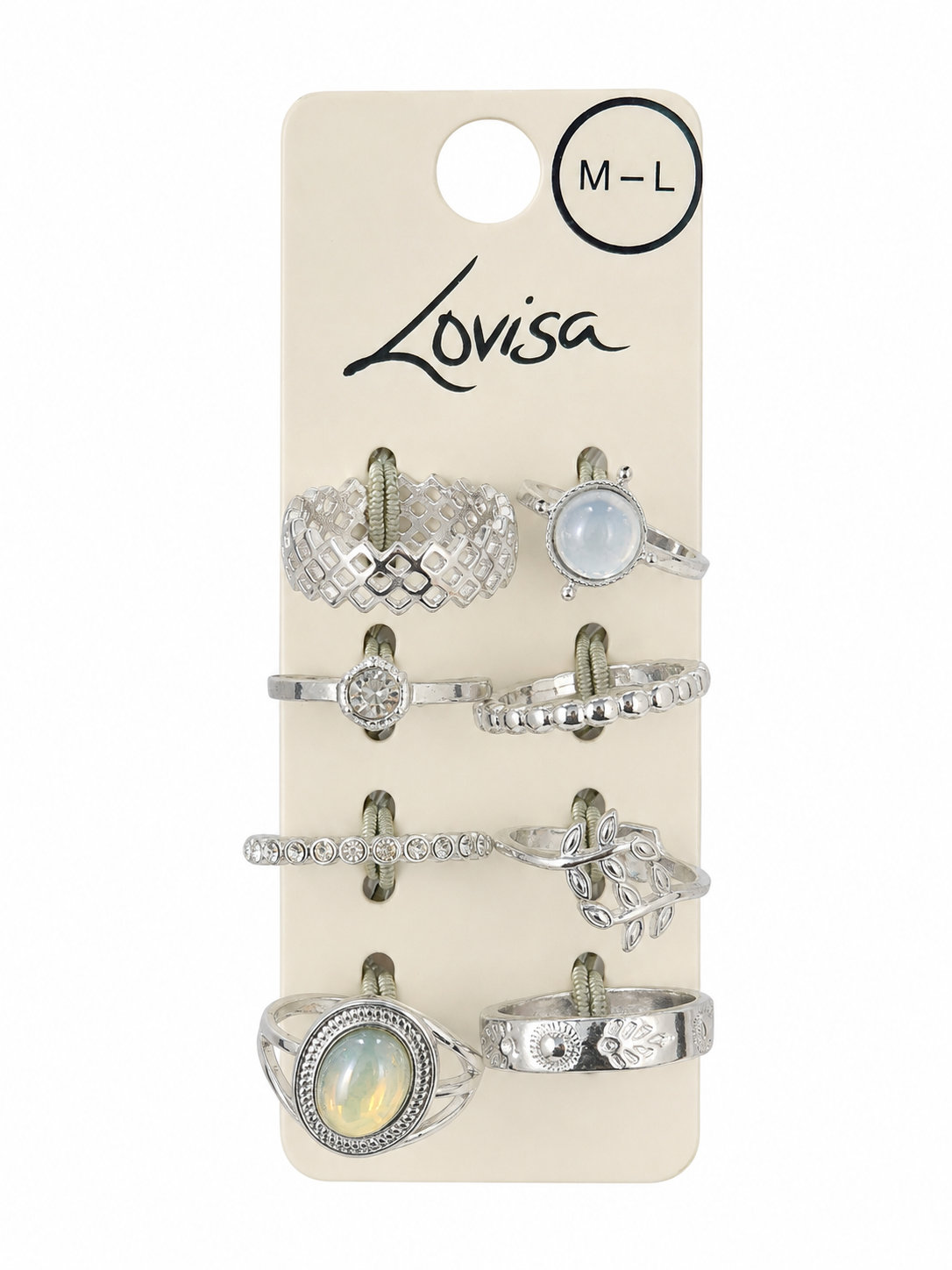 Lovisa Silver Antique Rings Pack Of 8