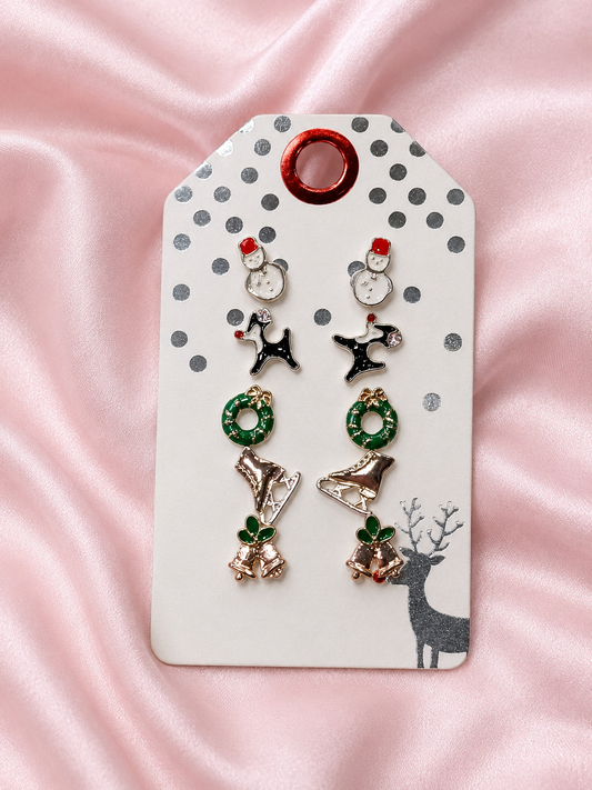 Mix Metal Enamel studs pack of 5