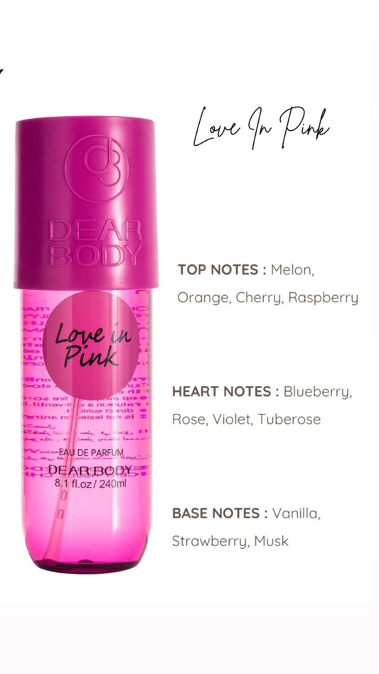 Dear Body Eau De Parfum 95ml mist Love In Pink