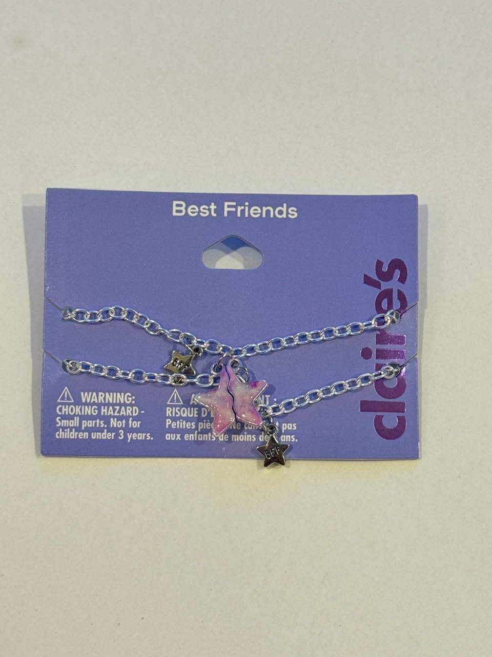 Claire’s tear and Share Bff Star Bracelet Pack of 2 with Magnetic Star Charm