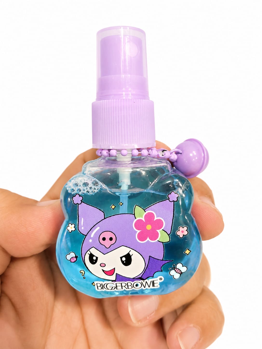 Kuromi perfume mist for kids with bell charm