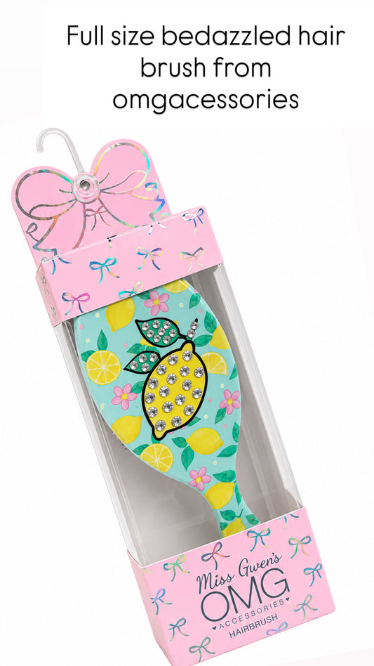 Omg acessories us full size bedazzled hairbrush gift pack