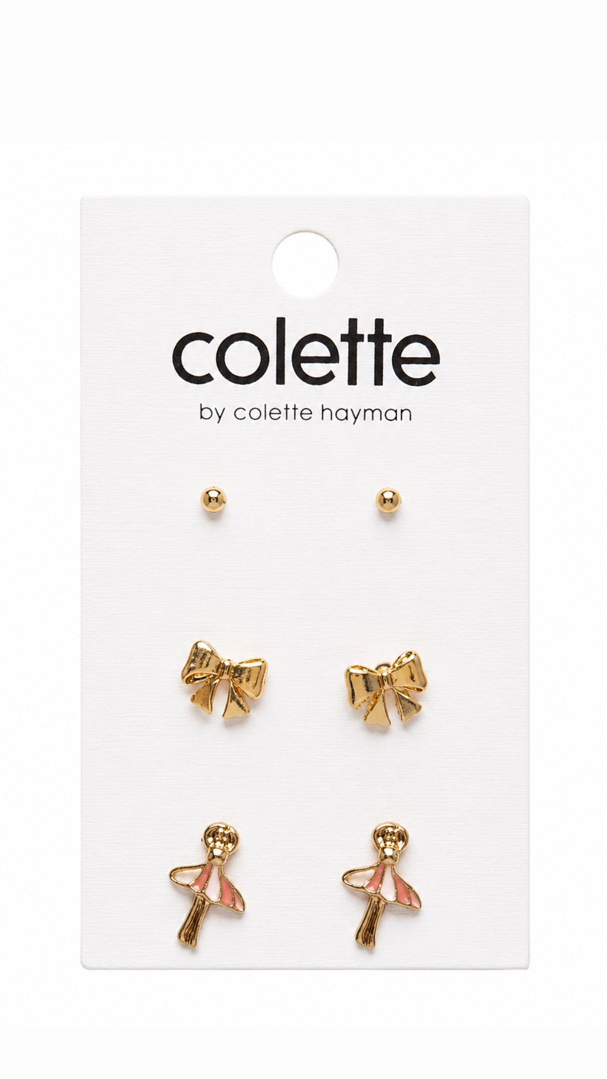 Colette by Colette Hyman Australia Ballerina,Bows and Pearl Studs