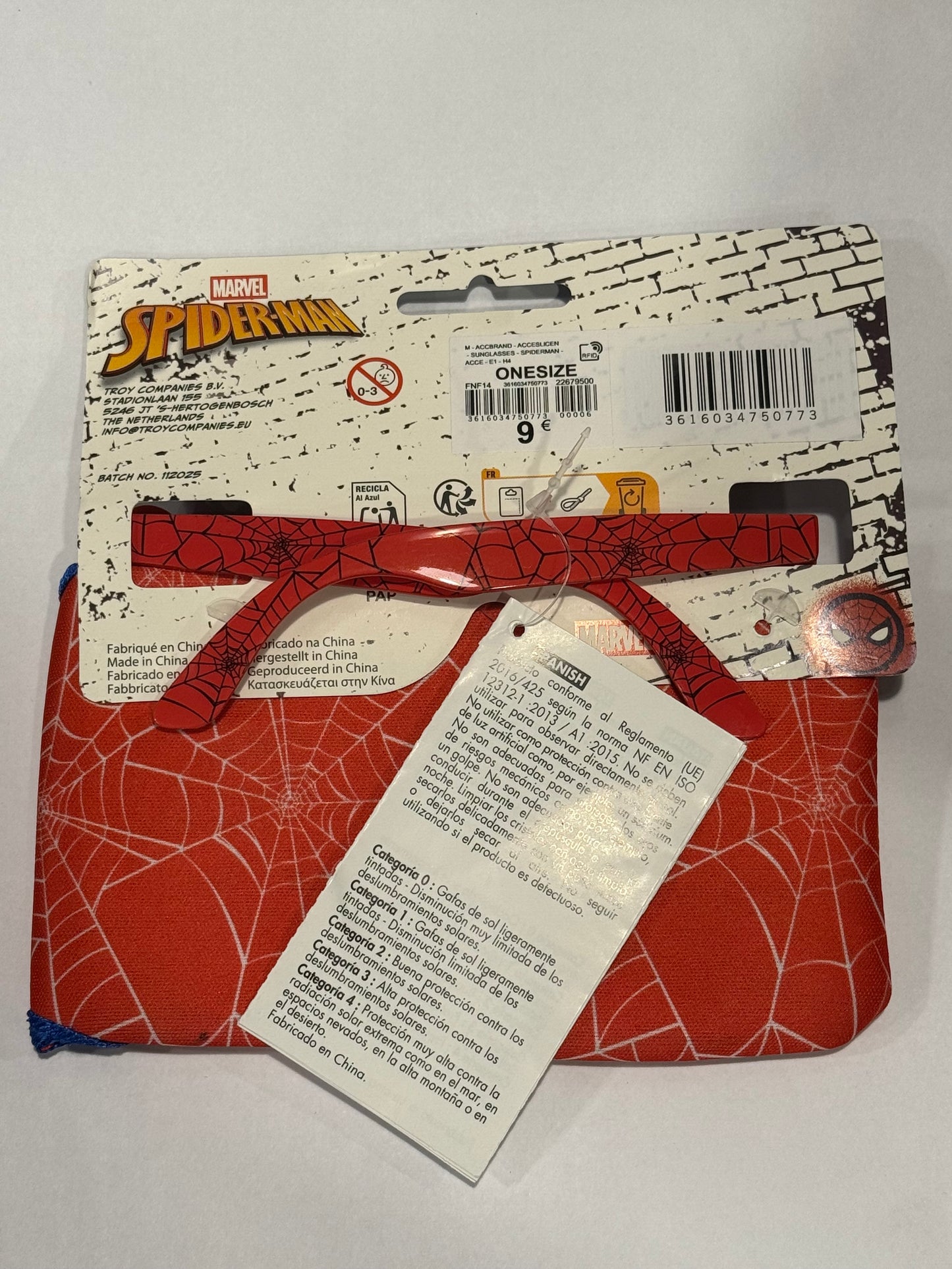 Original dc comics spiderman sunglasses with soft case