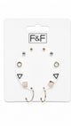 F&f pack of 6 studs and hoop
