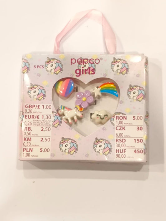 Pepco girls set of 5 rings