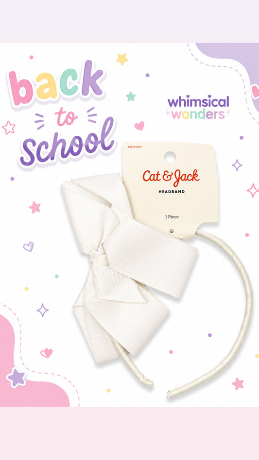 Cat &Jack White Bow Headband