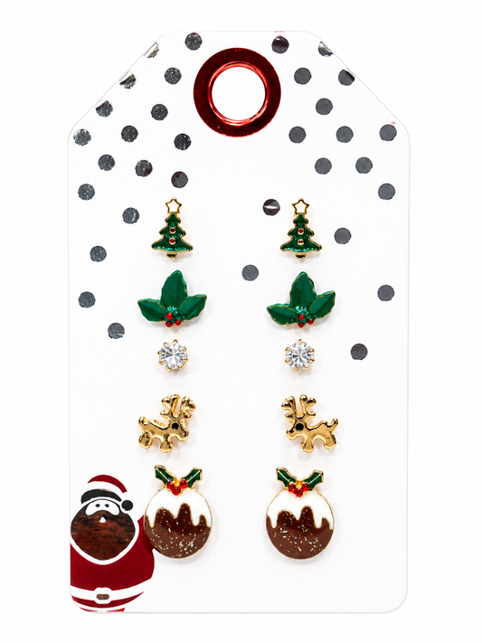 Pack Of 5 Festive studs
