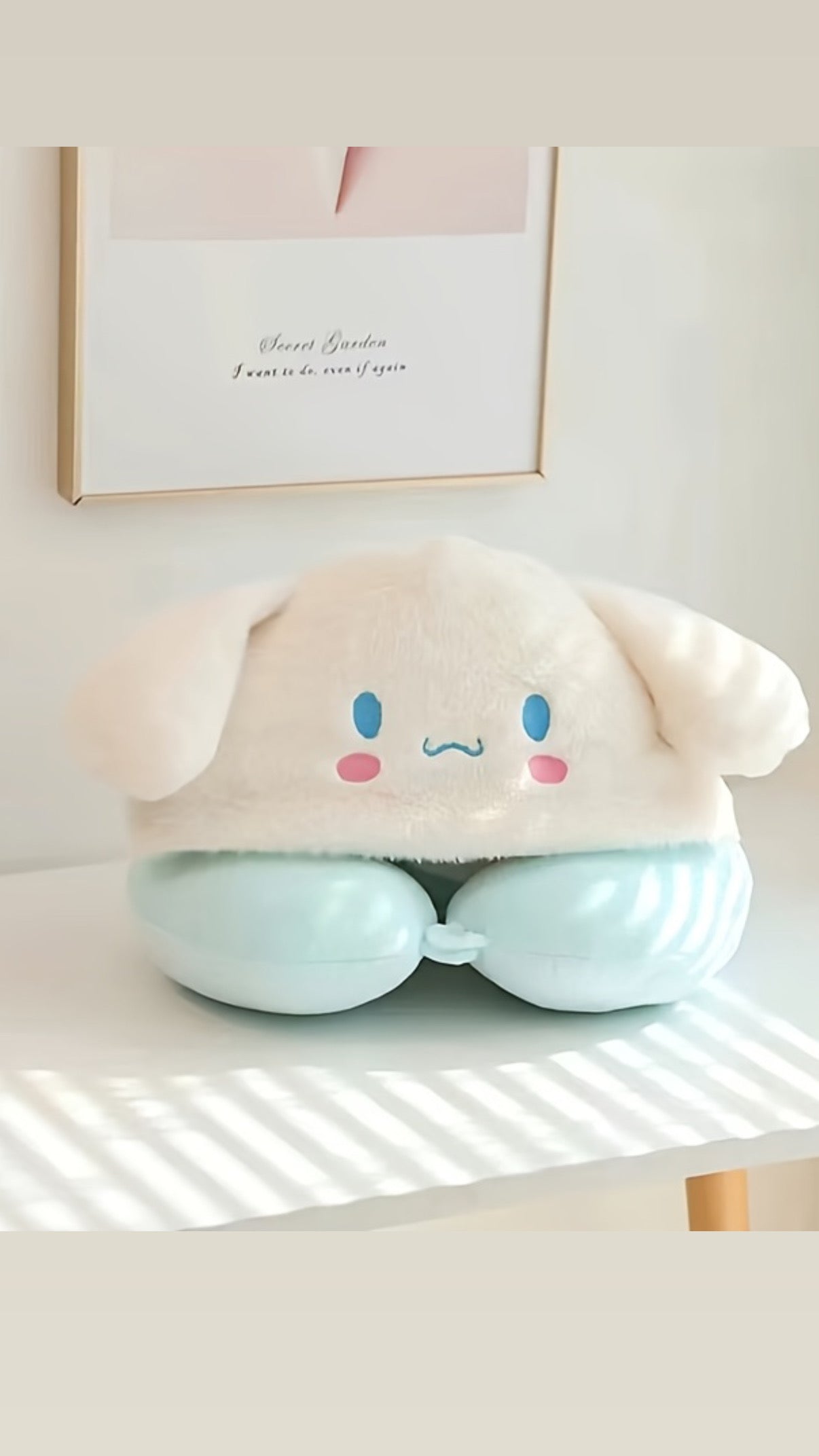 Cinamaroll Travel Pillow with Hoodie