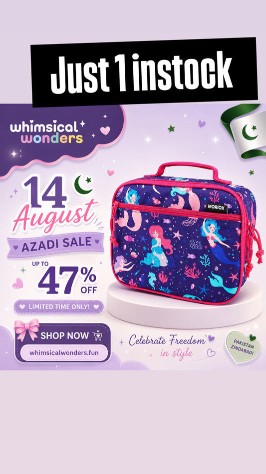 Amazon Moriox Purple Mermaid Insulated Lunch Bag