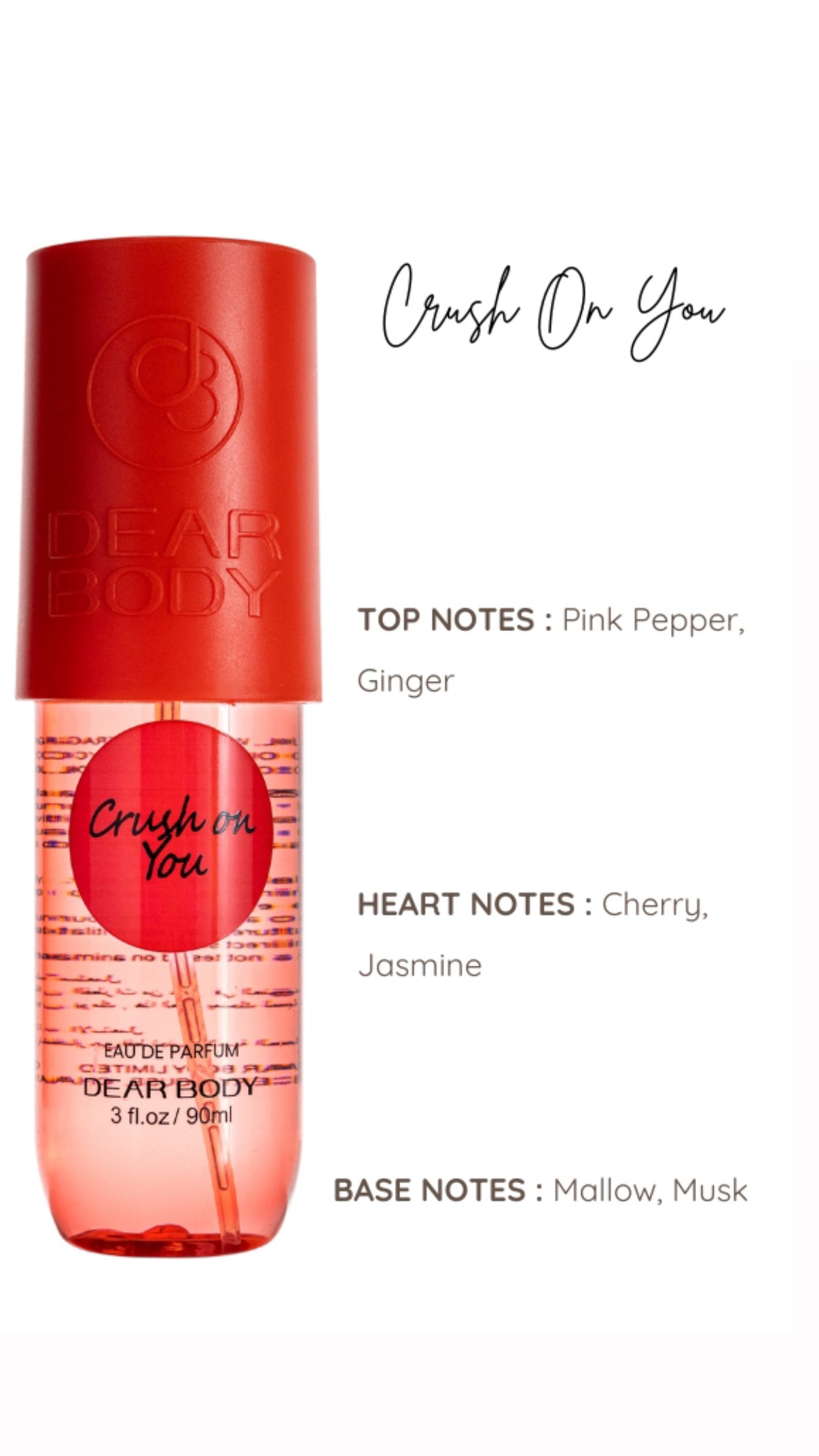 Dear Body Crush On You Eau De Parfum 95ml